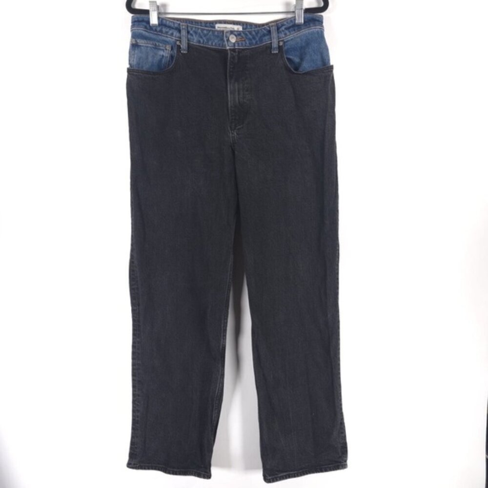 Abercrombie & Fitch 90’s Relaxed Jean HighRise Curve Love RARE 2Tone Size 32/14R